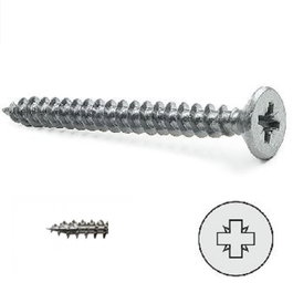 UCAFIX Vis à filetage bois RS-FIX tête plate Pozidriv zincée 25mm x 3mm