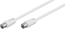 MicroConnect Câble coaxial M-F 5m Blanc 75 Ohm