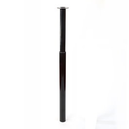 Rei 406e Pied extensible cylindrique en acier finition noire Ø60 x 710/1100 mm pour table et plan de travail