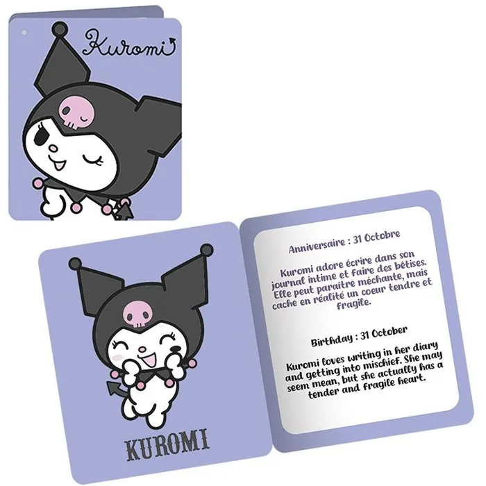 Jemini Peluche Hello Kitty Sanrio Kuromi - 13 cm - Jouet en peluche kawaii douce et lavable - Idée cadeau pour enfants