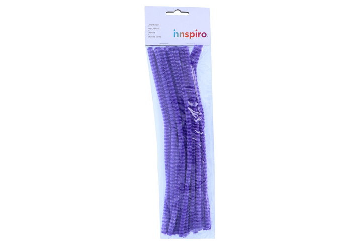 Innspiro Limpiapipas chenille lila 8mm x 30cm, 25 unités