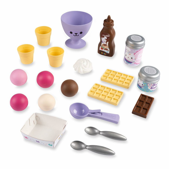 Smoby Gabby et la Maison Magique - Marchande de glaces avec 20 accessoires