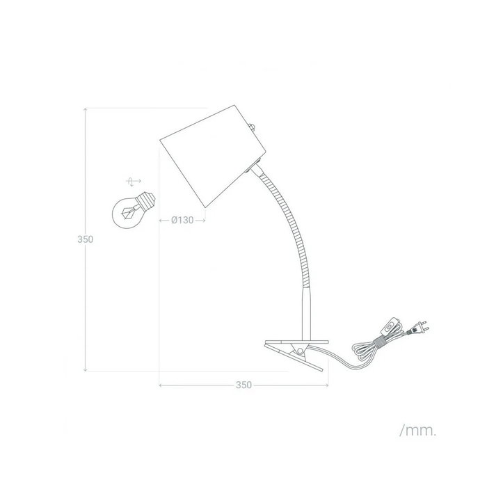 Centurion Lampe de bureau Flexo en métal avec pince