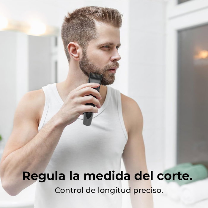 Tondeuse Cecotec PrecisionCare Barber portable, longueur réglable, facile à nettoyer, noir