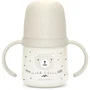 Suavinex Biberon avec Anses Night&Day Wild&Free 150 ml Silicone - Pour Bébé de 6 Mois et Plus - Gris