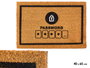 GIFTDECOR Felpudo Password 40 x 60 cm, Fibre de coco et PVC, Marron et Noir (Set de 10)