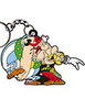 Asterix porte-clés Asterix & Obelix Laughing 9 cm