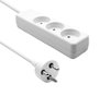 MicroConnect MC-GRU0301DKW - Multiprise danoise blanche 3 prises avec câble de 1 mètre