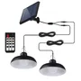 Lumisky WAREN Lampe Suspendue Solaire Double Ø18 cm Metal Noir LED Blanc Froid