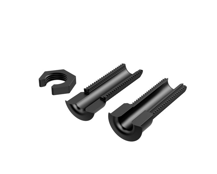 Vivolink Passe-câble de bureau pour câbles HDMI, DisplayPort, USB-C, RJ45 - Compatible plateaux jusqu'à 55 mm, Noir