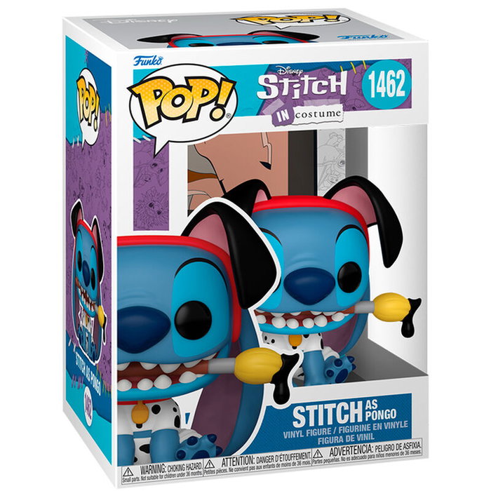 Funko Pop! Disney Stitch déguisé en Pongo (101 Dalmatiens)