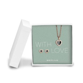 Bering Set de bijoux collier et boucles d'oreilles rose