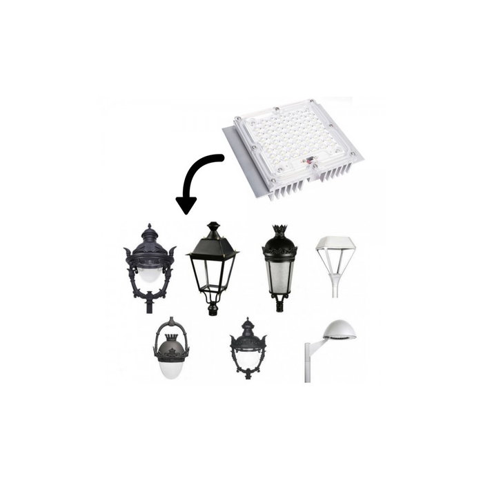 Módulo Óptico LED Bridgelux 40W 5400Lm Blanco Frío 6000K Retrofit para Farola Módulo Óptico LED Bridgelux 40W 5400Lm Blanco Frío 6000K Retrofit para Farola