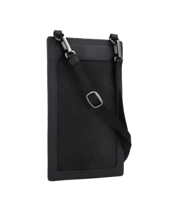 Piquadro Sac bandoulière en cuir pour femme Noir