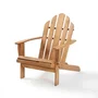Fauteuil de jardin Adirondack pliable en bois d'Acacia FSC - 72.5 x 89.5 x 94 cm (Hauteur), résistant aux intempéries, capacité 100 kg