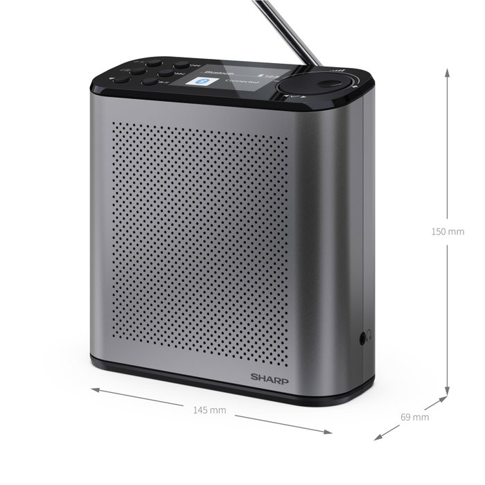 Sharp DR-P530 Osaka - Radio numérique portable Gris Tempête Sharp DR-P530 Osaka - Radio numérique portable Gris Tempête
