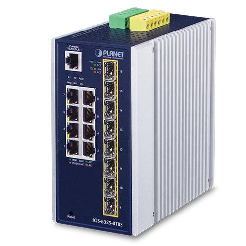 Planet IGS-6325-8T8S Switch Ethernet industriel géré de niveau 3 avec 8 ports 10/100/1000T et 8 ports 1G/2.5G SFP Planet IGS-6325-8T8S Switch Ethernet industriel géré de niveau 3 avec 8 ports 10/100/1000T et 8 ports 1G/2.5G SFP