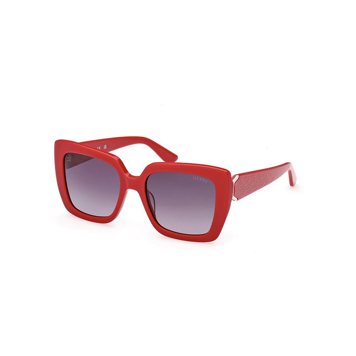 Guess Lunettes de Soleil Femme GU7889 69B Monture Carrée Bordeaux Verres Fumés Dégradés 140mm