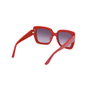 Guess Lunettes de Soleil Femme GU7889 69B Monture Carrée Bordeaux Verres Fumés Dégradés 140mm