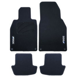 Set de tapis de voitures OCC Motorsport OCCPS0014LOG Noir Porsche 911 992 Velours 5 Pièces