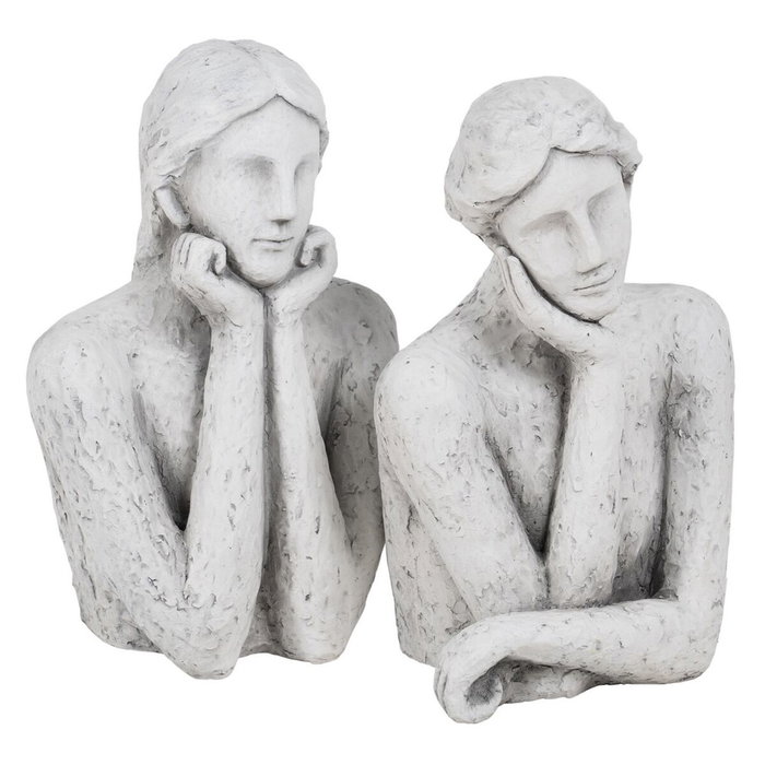 BigBuy Home Buste Argile Femme Gris BigBuy Home Buste Argile Femme Gris