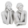 BigBuy Home Buste Argile Femme Gris