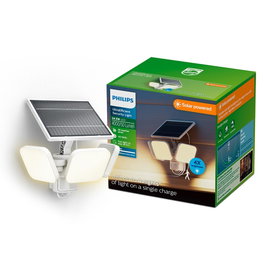 Philips Zyren Lumière de sécurité solaire blanche 24,5 W, 4000 lm, 3000 K