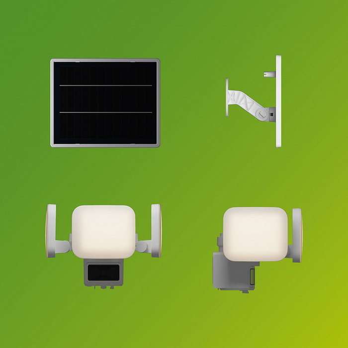Philips Zyren Lumière de sécurité solaire blanche 24,5 W, 4000 lm, 3000 K
