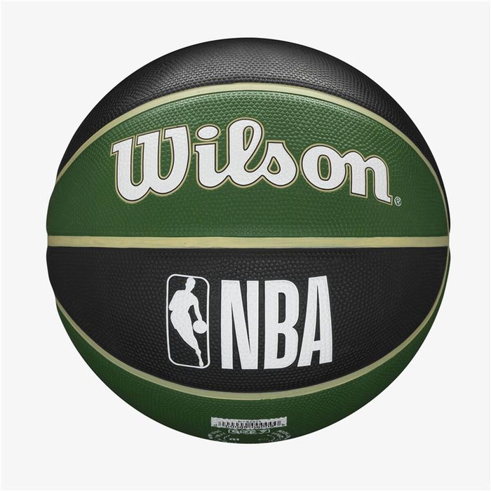 Ballon de basket Wilson NBA Team Tribute Milwakee 7 Vert Caoutchouc (Taille 7)