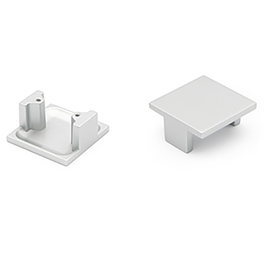 Herrajes ALK Tirador pour meuble Zak Iona 50x50 mm 32 mm finition chrome gris RAL