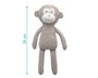 KioKids Peluche Singe Patilargo Algodon, Jouet Coton Écologique Gris, Collection Cotton Friends, 100% Coton, Pour Enfants Dès 2 Mois