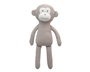 KioKids Peluche Singe Patilargo Algodon, Jouet Coton Écologique Gris, Collection Cotton Friends, 100% Coton, Pour Enfants Dès 2 Mois