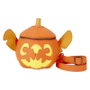 LOUNGEFLY Sac à dos Disney Loungefly Pumpkin Stitch - Taille 18x16.25x18 cm - En cuir vegan - Tirants ajustables et détails brillants