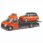 Color Baby - Camion remorque avec voiture métallique, échelle 1:43, collection Street Fire - Modèles en assortiment