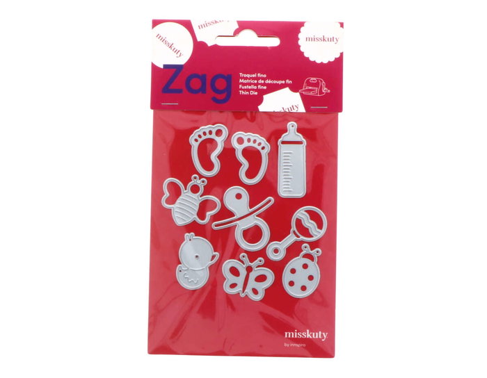 Misskuty Set de 9 emporte-pièces fins ZAG pour enfants
