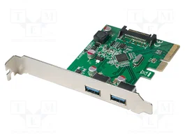 LOGILINK Carte d'extension PCIe USB 3.0 avec 2 ports USB A socle