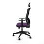 Piqueras y Crespo Chaise de Bureau Horna avec Appui-tête, Assise Violette et Dossier Noir