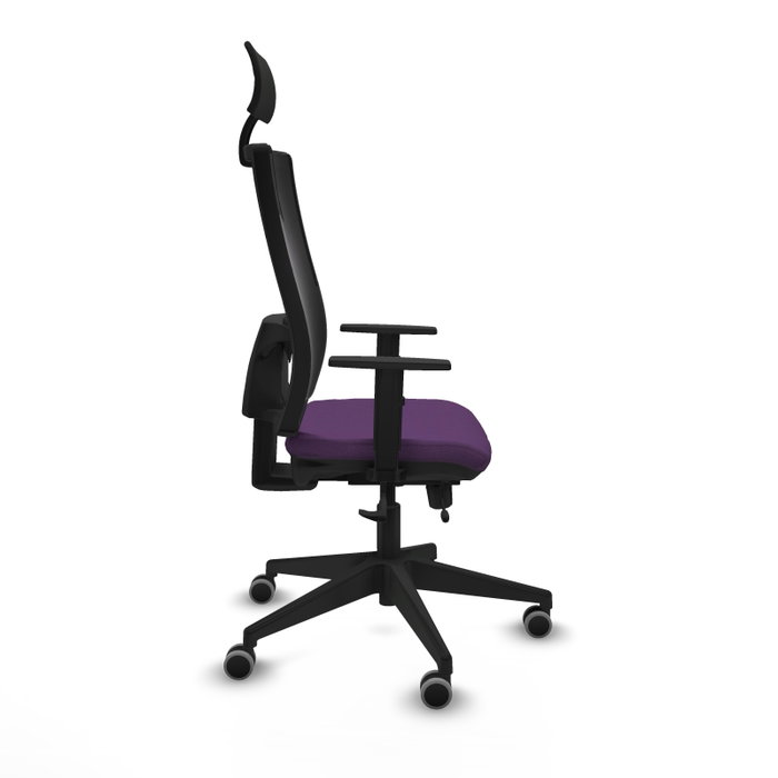 Piqueras y Crespo Chaise de Bureau Horna avec Appui-tête, Assise Violette et Dossier Noir
