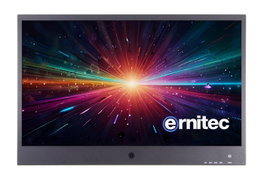 Ernitec PVM - Moniteur surveillance 22 pouces industriel 24/7 Full HD 1080P avec caméra IP 2MP intégrée, conforme NDAA, alimentation PSU/POE