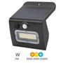 GSC Evolution Applique solaire LED Egoda 3W avec capteur de mouvement - Noir