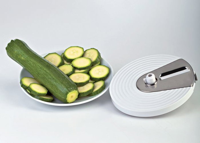 Robomix 1769 Robot Culinaire Compact - Processeur Alimentaire Manuel Multifonction avec Couteaux (Plastique, Acier) et Disques (Julienne, Frites)