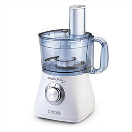 Robomix 1769 Robot Culinaire Compact - Processeur Alimentaire Manuel Multifonction avec Couteaux (Plastique, Acier) et Disques (Julienne, Frites)