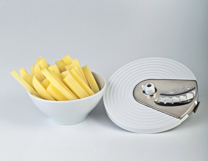 Robomix 1769 Robot Culinaire Compact - Processeur Alimentaire Manuel Multifonction avec Couteaux (Plastique, Acier) et Disques (Julienne, Frites)