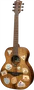LAG Guitare Électroacoustique Folk Escapade Globe Trotter Travel Naturelle Abeta Massif