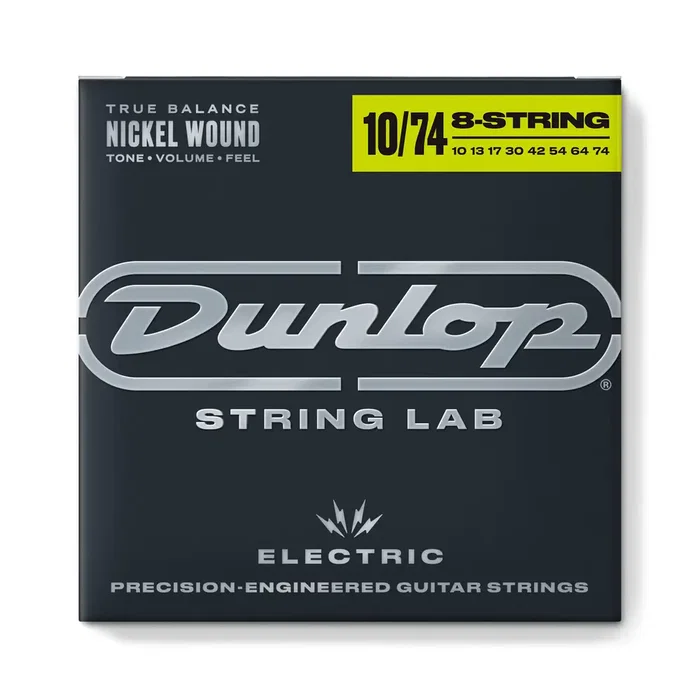 Dunlopst Nickel 8 St. Medium 10-74 Jeu de cordes pour guitare électrique