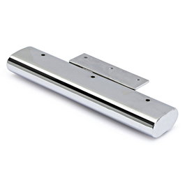 Q&Q - Pied métal ovale pour canapé 50x25 L225 chromé, réglable intérieur/extérieur