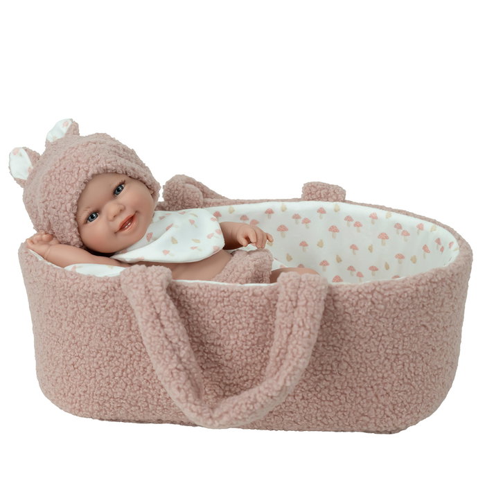 Muñecas Arias Poupée Elegance Babyto 33 cm Rose avec Capazo