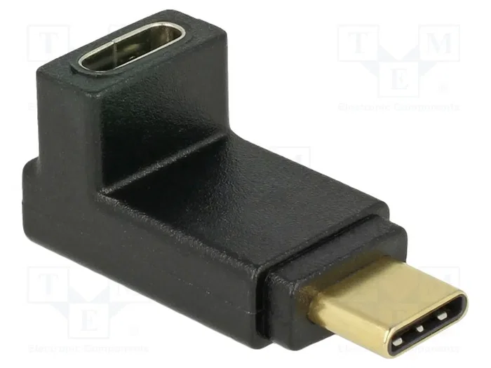 DELOCK Adaptateur USB C socle vers USB C prise 90° haut/bas DELOCK Adaptateur USB C socle vers USB C prise 90° haut/bas