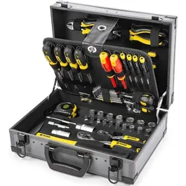Fieldmann FDG 5021-114R - Ensemble d'outils 138 pièces complet avec mallette en métal pour bricolage et professionnel