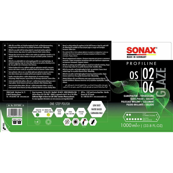 Sonax Profiline OS 02-06 Polisseur Tout-en-Un avec Scellage Rapide Sonax Profiline OS 02-06 Polisseur Tout-en-Un avec Scellage Rapide